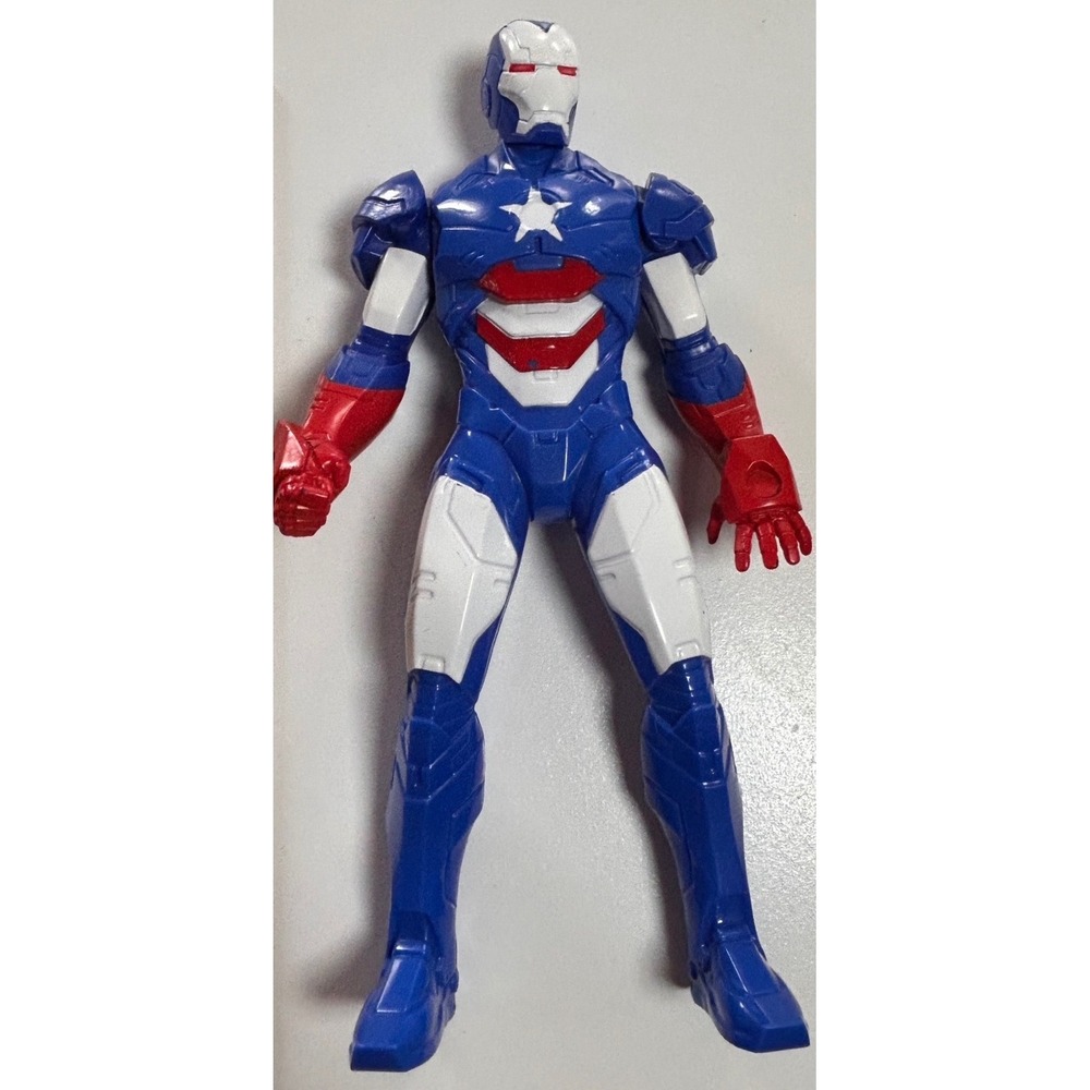Marvel Iron Patriot Action Figure Hasbro Plastic 9.5in Blue Good Superhero Toy